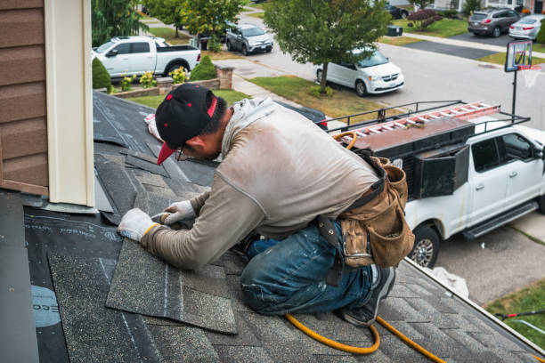 Professional Roof Replacement technician working in Dunreith, IN